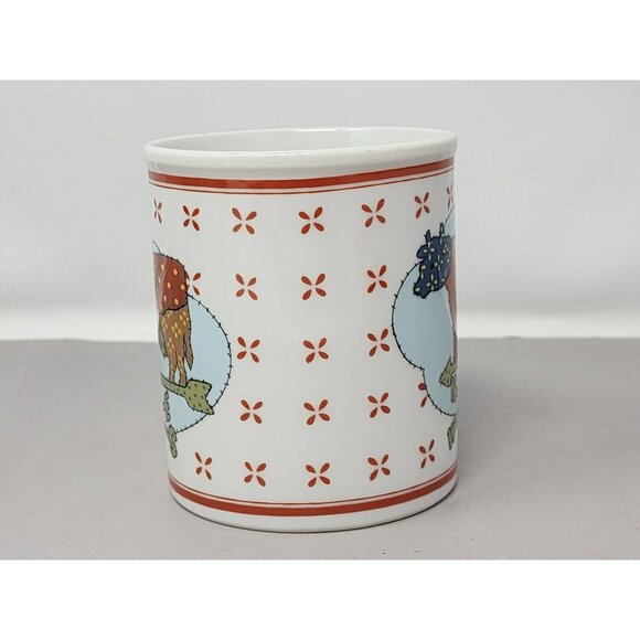 Set Of 3 Country Chicken & Cow Weathervane Mugs Patchwork‎ Design Ceramic - Picture 5 of 16